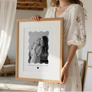 Affiche Cadeau de photo ondulée de marraine