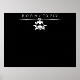 Affiche Cadeau de pilote d'hélicoptère de l'aviation milit