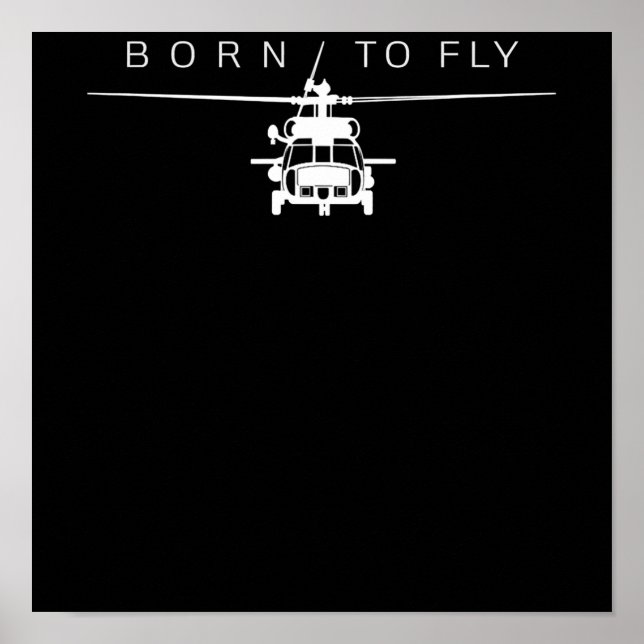 Affiche Cadeau de pilote d'hélicoptère de l'aviation milit (Devant)