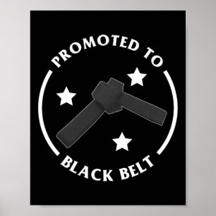 Affiche Cadeau de promotion à la ceinture noire de karaté