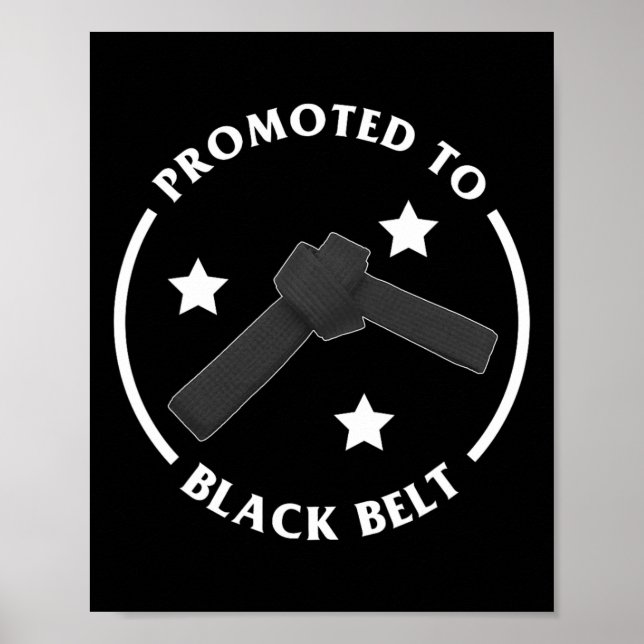 Affiche Cadeau de promotion à la ceinture noire de karaté  (Devant)