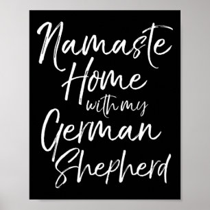 Affiche Cadeau de propriétaire de chien Yoga Pun Namaste à