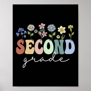 Affiche Cadeau de rentrée scolaire à fleurs de fleurs sauv