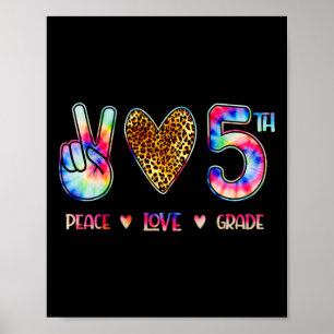 Affiche Cadeau de rentrée scolaire pour la 5e année Peace