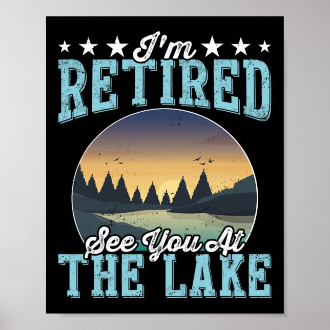Affiche Cadeau de retraite Je suis à la retraite À bientôt (Devant)