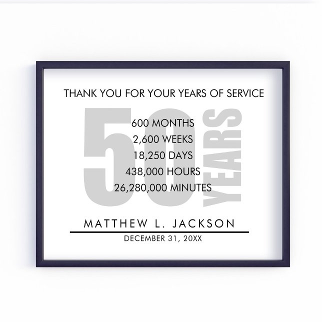 Affiche Cadeau de retraite ou d'amortissement salarié (Créateur téléchargé)