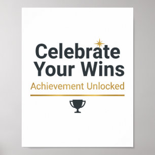 Affiche Cadeau de réussite motivant
