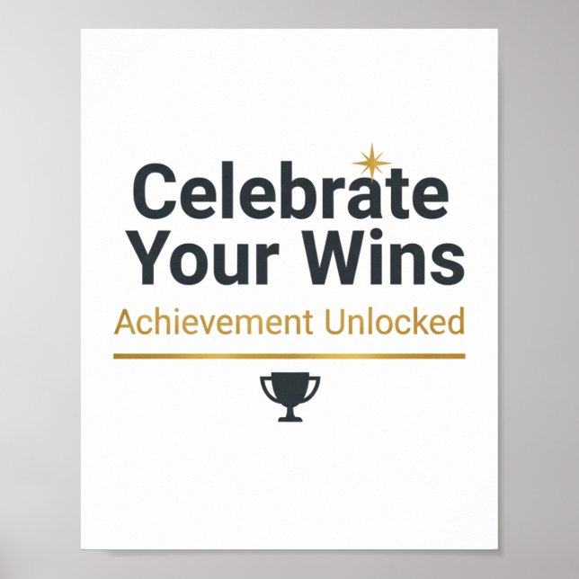 Affiche Cadeau de réussite motivant  (Devant)