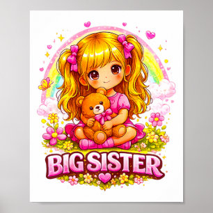 Affiche Cadeau de révélation de grossesse mignonne pour gr