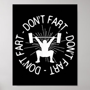 Affiche Cadeau de salle de sport drôle Dont Far Fitness