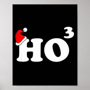 Affiche Cadeau de Santa Ho3 Ho au cube Femmes Hommes Ensei