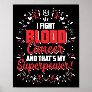 Affiche Cadeau de sensibilisation au cancer du sang pour l