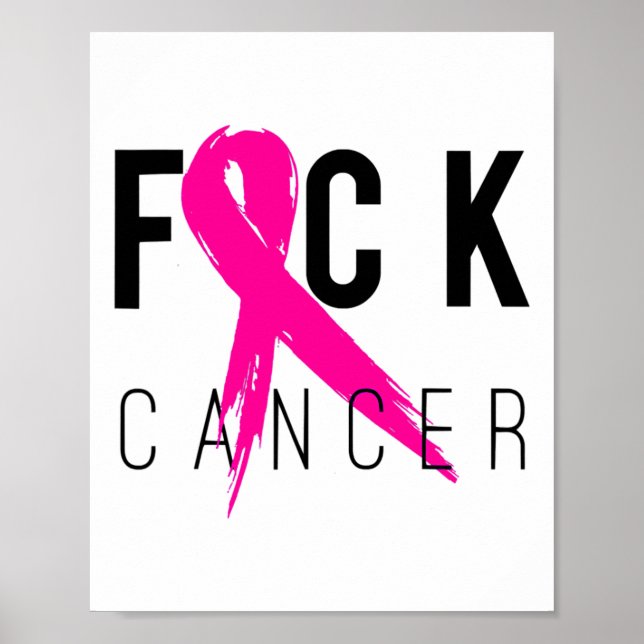 Affiche Cadeau de sensibilisation au cancer du sein Retro  (Devant)
