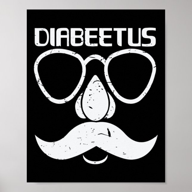 Affiche Cadeau de sensibilisation Diabeetus Beard Diabète (Devant)