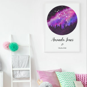 Affiche Cadeau de signe de l'horoscope de la constellation
