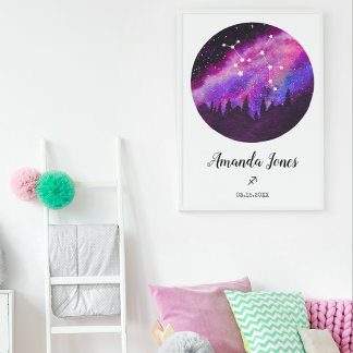 Affiche Cadeau de signe de l'horoscope de la constellation