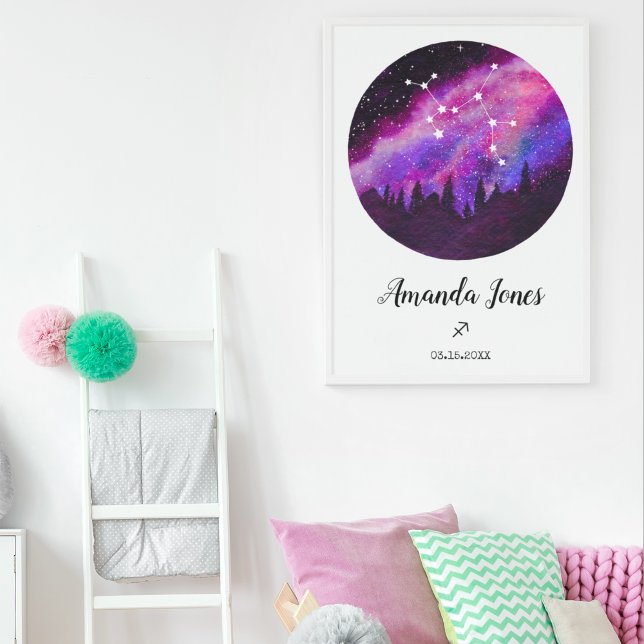 Affiche Cadeau de signe de l'horoscope de la constellation (Créateur téléchargé)