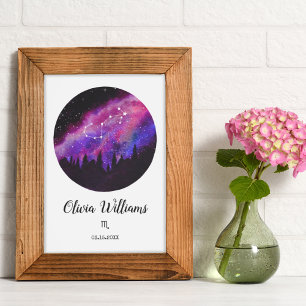 Affiche Cadeau de signe de l'horoscope de la constellation