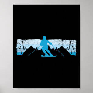Affiche Cadeau de ski de battement de ski pour skieurs