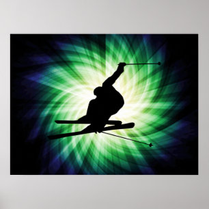 Affiche Cadeau de ski de neige