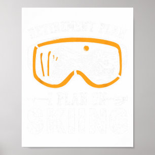 Affiche Cadeau De Ski Pour Les Hommes Retraités Régime De