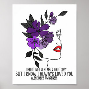 Affiche Cadeau de soins de mémoire pour femmes Je ne peux