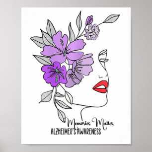 Affiche Cadeau de soins de mémoire pour femmes Je ne peux