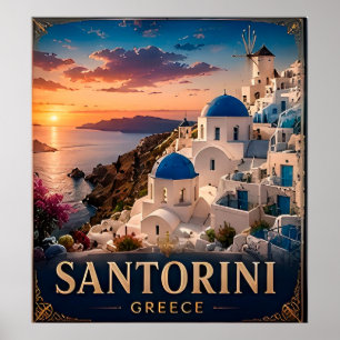 Affiche Cadeau de souvenir de vacances au coucher du solei