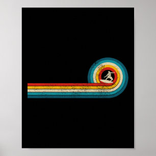 Affiche Cadeau de surfeur vague vintage surf rétro plage d