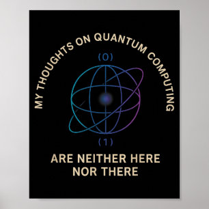 Affiche Cadeau de tige Ht pour l'informatique quantique en