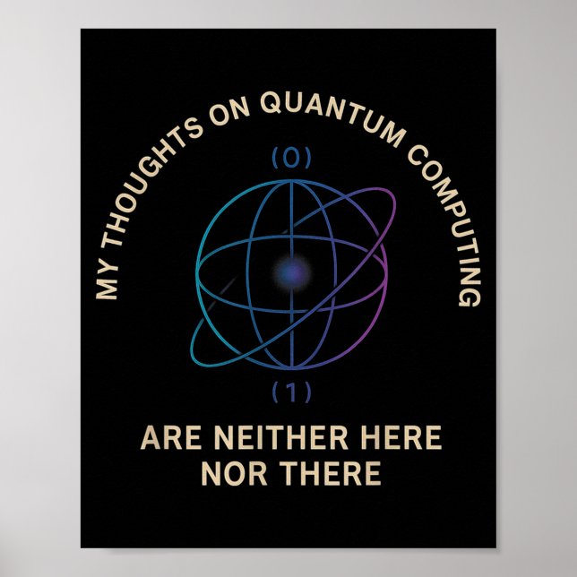 Affiche Cadeau de tige Ht pour l'informatique quantique en (Devant)
