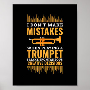 Affiche Cadeau de trompettiste joueur de groupe musicien d