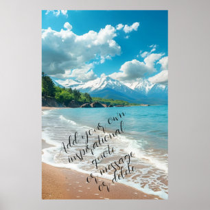 Affiche Cadeau de vacances personnalisé avec citation Surf