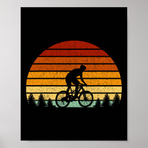 Affiche Cadeau de vélo de montagne au coucher du soleil vi