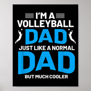 Affiche Cadeau de volley-ball drôle et mignon pour papas e
