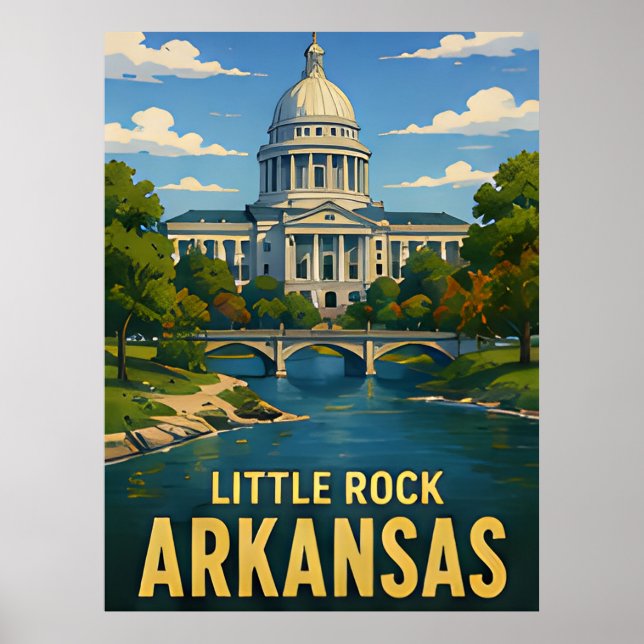 Affiche Cadeau de voyage à Little Rock Arkansas (Devant)