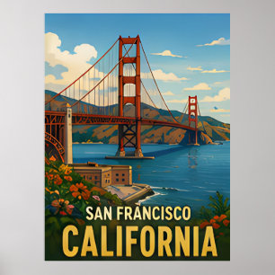 Affiche Cadeau de voyage San Francisco Californie