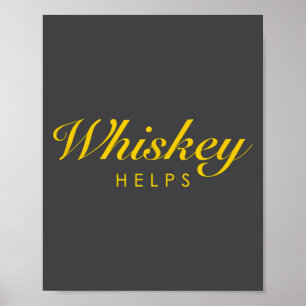 Affiche Cadeau de Whisky Drôle Pour Les Amateurs de Whisky
