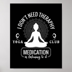 Affiche Cadeau de yoga pour professeur instructeur méditat