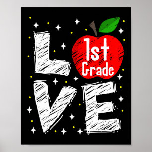 Affiche Cadeau d'enseignant de retour à l'école Fun Apple 