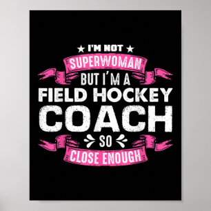 Affiche Cadeau d'entraîneur de hockey sur gazon Cadeau de