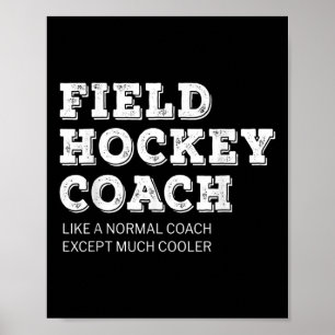 Affiche Cadeau d'entraîneur de hockey sur gazon drôle Merc