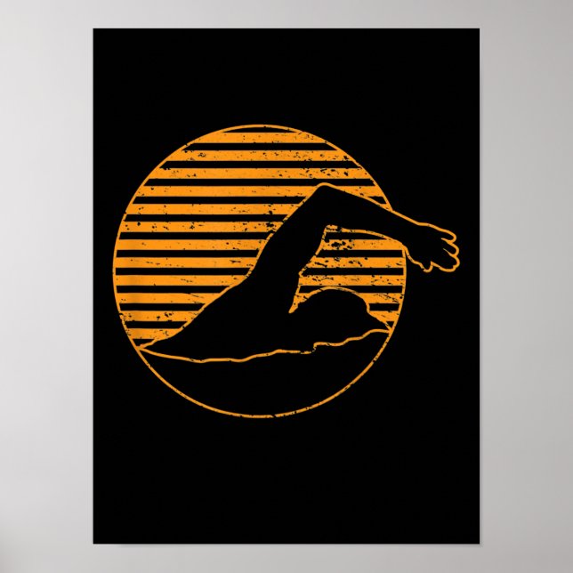 Affiche Cadeau Design De Baignade Pour Amoureux De Baignad (Devant)