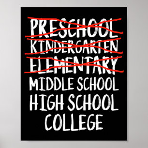 Affiche Cadeau d'études élémentaires - Le collège à s