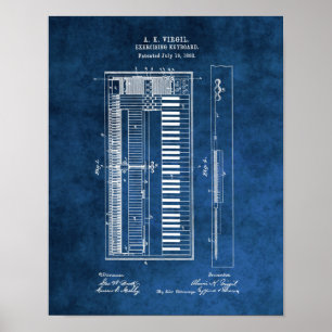 Affiche Cadeau d'étudiant de piano du modèle #6 de piano