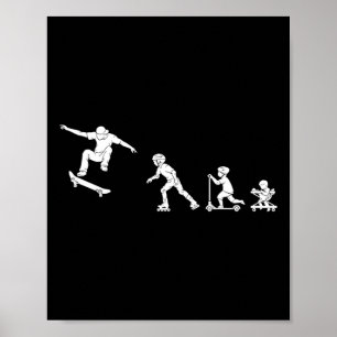 Affiche Cadeau d'évolution de skateboardeur