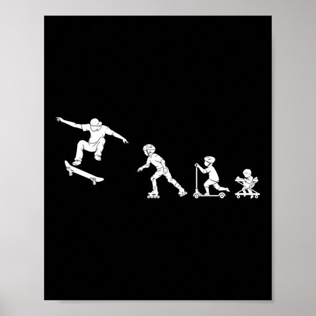 Affiche Cadeau d'évolution de skateboardeur  (Devant)