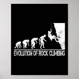 Affiche Cadeau d'évolution d'escalade pour grimpeur de mon