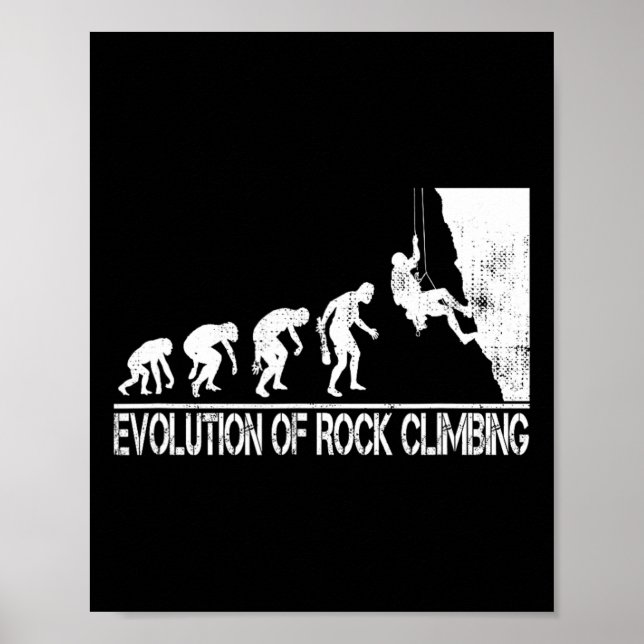 Affiche Cadeau d'évolution d'escalade pour grimpeur de mon (Devant)