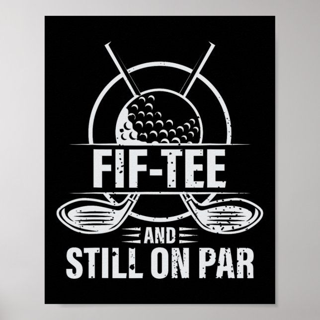 Affiche Cadeau drôle de 50e anniversaire de golf Golf 50 a (Devant)